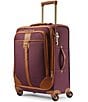 Color:Burgundy - Image 1 - Luxe II Collection Softside Carry-On Expandable Spinner Suitcase