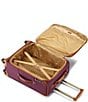 Color:Burgundy - Image 2 - Luxe II Collection Softside Carry-On Expandable Spinner Suitcase
