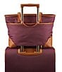 Color:Burgundy/Tan - Image 2 - Luxe II Collection Softside Shoulder Travel Tote Bag