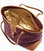 Color:Burgundy/Tan - Image 3 - Luxe II Collection Softside Shoulder Travel Tote Bag