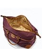 Color:Burgundy/Tan - Image 3 - Luxe II Collection Weekender Duffle Bag
