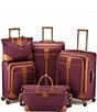 Color:Burgundy/Tan - Image 4 - Luxe II Collection Weekender Duffle Bag