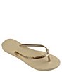 Color:Sand Grey - Image 2 - Women's Slim Glitter II Flip Flops