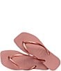 Color:Crocus Rose - Image 4 - Women's Slim Square Thong Flip-Flops