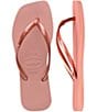 Color:Crocus Rose - Image 5 - Women's Slim Square Thong Flip-Flops