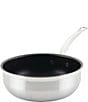 Color:Silver - Image 2 - Professional Clad Stainless Steel TITUM® Nonstick Essential Pan with Cover, 3.5-Quart