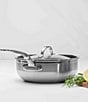 Color:Silver - Image 5 - Professional Clad Stainless Steel TITUM® Nonstick Essential Pan with Cover, 3.5-Quart