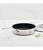 Color:Silver - Image 5 - Professional Clad Stainless Steel TITUM Nonstick Saute Pan with Lid, 3.5-Quart