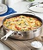 Color:Silver - Image 6 - Professional Clad Stainless Steel TITUM Nonstick Saute Pan with Lid, 3.5-Quart