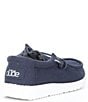 Color:Navy - Image 2 - Kids' Wally Canvas Washable Slip-On Sneakers (Toddler)