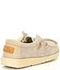 Color:Beige - Image 2 - Boys' Wally Cotton Canvas Washable Slip-On Sneakers (Youth)