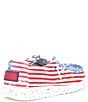 Color:Red/White/Blue - Image 2 - Boys' Wally Star Stripe Print Washable Slip-Ons (Toddler)