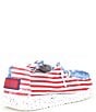 Color:Red/White/Blue - Image 2 - Boys' Wally Star Stripe Print Washable Slip-Ons (Youth)