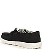 Color:Black - Image 3 - Kids' Wendy Linen Canvas Washable Slip-Ons (Youth)