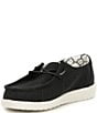 Color:Black - Image 4 - Kids' Wendy Linen Canvas Washable Slip-Ons (Youth)