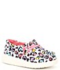 Color:White Leopard - Image 1 - Girls' Wendy Washable Leopard Print Slip-On Sneakers (Infant)