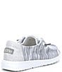 Color:Glacier Grey - Image 2 - Women's Wendy Sox Melange Stripe Washable Slip-Ons