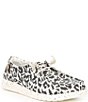 Color:Grey - Image 1 - Women's Wendy Woven Cheetah Print Washable Slip-Ons