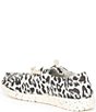 Color:Grey - Image 3 - Women's Wendy Woven Cheetah Print Washable Slip-Ons