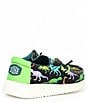 Color:Black/Lime - Image 2 - Boys' Wally Dino Lace Up Slip-Ons (Infant)