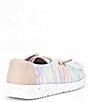 Color:Aurora White - Image 2 - Girls' Wendy Woven Knit Washable Slip-Ons (Youth)