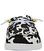 Color:White/Black Cow Print - Image 4 - Women's Wendy Slip Classic Cow Print Mules