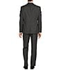 Color:Grey - Image 2 - Classic Fit 2-Reverse Pleat Mini Grid Pattern 2-Piece Suit
