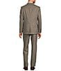 Color:Cream/Brown - Image 2 - Classic Fit 2-Reverse Pleat Plaid Pattern 2-Piece Suit