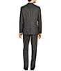 Color:Grey - Image 2 - Classic Fit 2 Reverse Pleat Sharkskin Pattern 2-Piece Suit