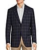 Color:Blue/Brown - Image 1 - Classic Fit Check Pattern Sport Coat