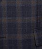 Color:Blue/Brown - Image 4 - Classic Fit Check Pattern Sport Coat