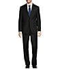 Color:Black - Image 1 - Classic Fit Double Pleated Solid 2-Piece Suit