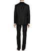 Color:Black - Image 2 - Classic Fit Double Pleated Solid 2-Piece Suit