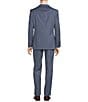 Color:Light Blue - Image 2 - Classic Fit Flat Front Fancy Pattern 2-Piece Suit
