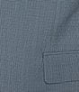 Color:Navy - Image 3 - Classic Fit Flat Front Mini Check Pattern 2-Piece Suit