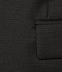 Color:Charcoal - Image 3 - Classic Fit Flat Front Mini Grid Pattern 2-Piece Suit