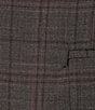 Color:Grey/Brown - Image 3 - Classic Fit Flat Front Plaid Pattern 2-Piece Suit