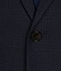 Color:Navy - Image 3 - Classic Fit Flat Front Plaid Pattern 2-Piece Suit