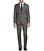 Color:Medium Grey - Image 1 - Classic Fit Flat Front Solid 2-Piece Suit