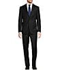 Color:Black - Image 1 - Classic Fit Flat Front Solid 2-Piece Suit