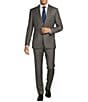 Hickey Freeman Classic Fit Flat Front Solid Pattern 2-Piece Suit, Color:Medium Grey - Image 1