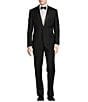 Color:Black - Image 1 - Classic Fit Flat Front Solid 2-Piece Tuxedo Suit