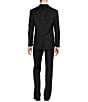 Color:Black - Image 2 - Classic Fit Flat Front Solid 2-Piece Tuxedo Suit