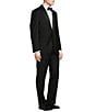 Color:Black - Image 3 - Classic Fit Flat Front Solid 2-Piece Tuxedo Suit
