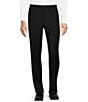 Color:Black - Image 1 - Classic Fit Flat Front Solid Dress Pants