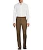 Hickey Freeman Classic Fit Flat Front Solid Dress Pants, Color:Tobacco - Image 3