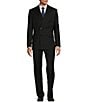 Color:Black - Image 1 - Classic Fit Flat Front Solid Pattern 2-Piece Suit