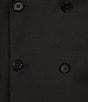 Color:Black - Image 3 - Classic Fit Flat Front Solid Pattern 2-Piece Suit