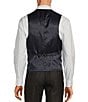 Color:Brown/Blue - Image 2 - Classic Fit Plaid Pattern Vest