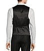 Color:Charcoal - Image 2 - Classic Fit Windowpane Pattern Vest